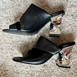 Opening Ceremony Mirrored Heel Mules